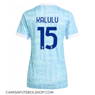 Camisa de time de futebol Juventus Pierre Kalulu #15 Replicas 2º Equipamento Feminina 2025-26 Manga Curta Camisa de time de futebol Juventus Pierre Kalulu #15 Replicas 2º Equipamento Feminina 2025-26 Manga Curta
